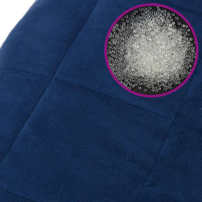 Coperta Ponderata Blu 200x225 cm 9 kg Tessuto | homemem39
