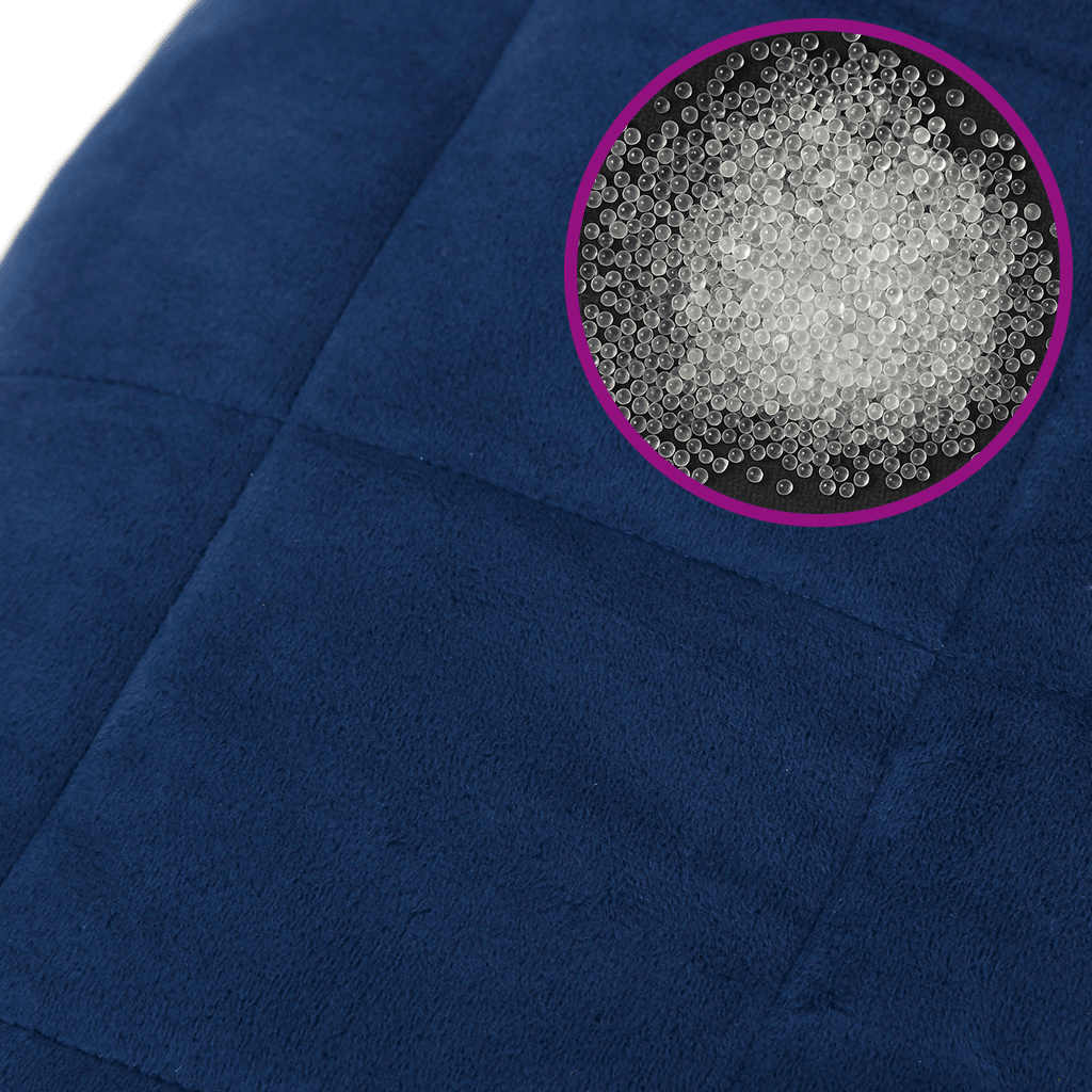 Coperta Ponderata Blu 200x225 cm 13 kg Tessuto | homemem39