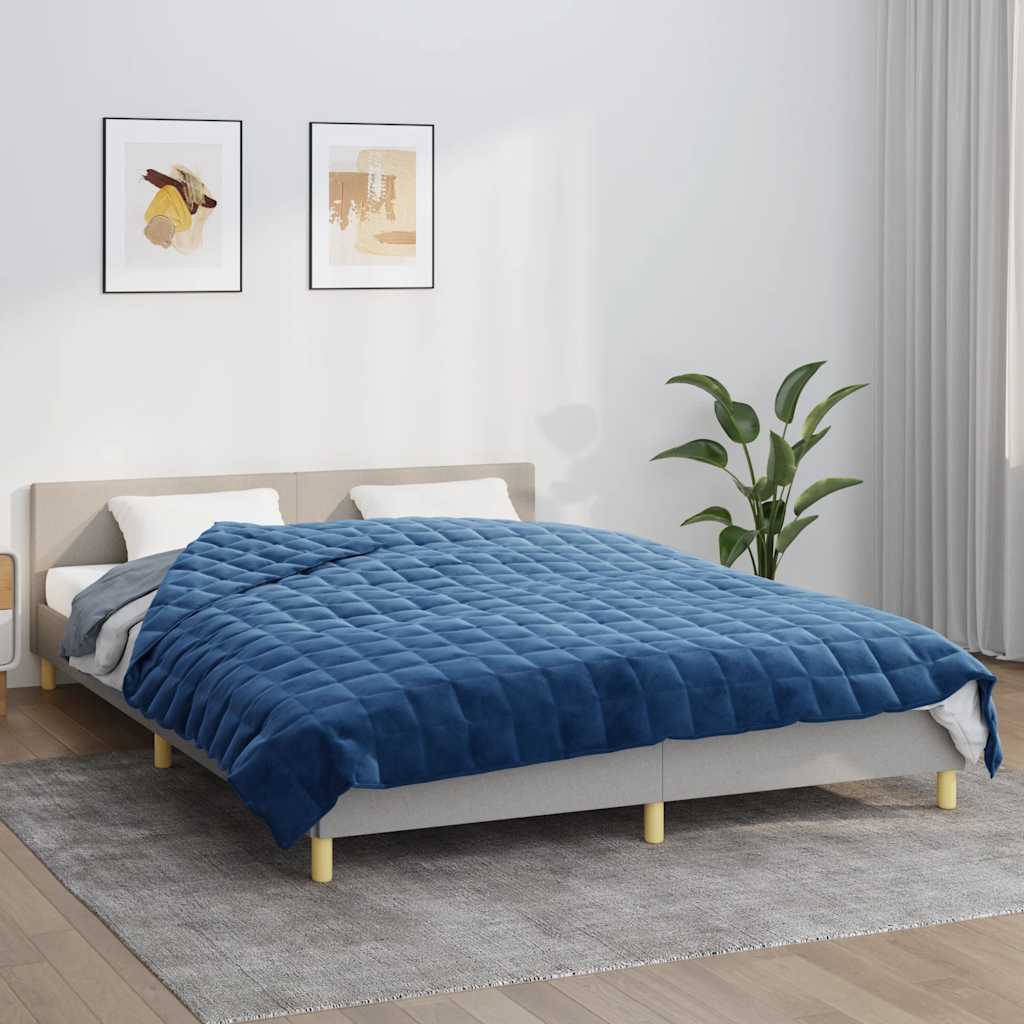 Coperta Ponderata Blu 200x225 cm 13 kg Tessuto | homemem39