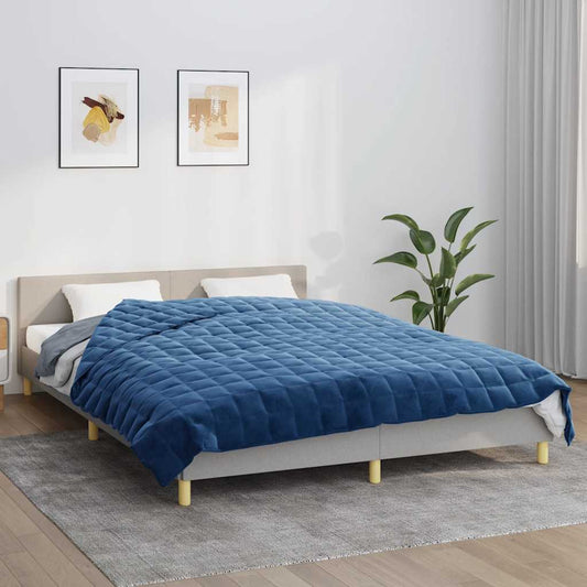 Coperta Ponderata Blu 200x225 cm 13 kg Tessuto | homemem39