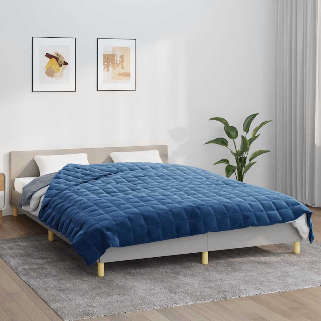 Coperta Ponderata Blu 220x235 cm 15 kg Tessuto | homemem39
