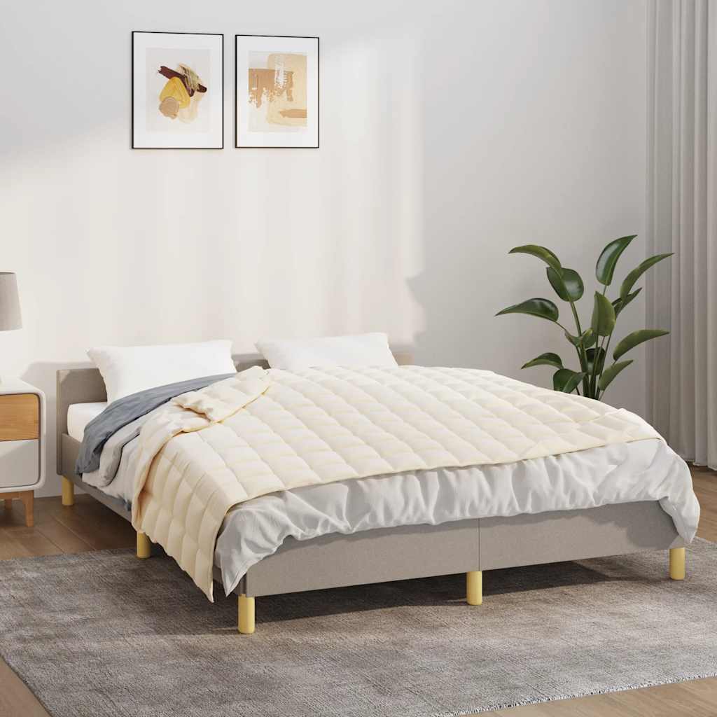 Coperta Ponderata Crema Chiaro 150x200 cm 11 kg Tessuto | homemem39
