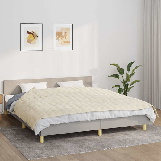 Coperta Ponderata Crema Chiaro 155x220 cm 7 kg Tessuto | homemem39