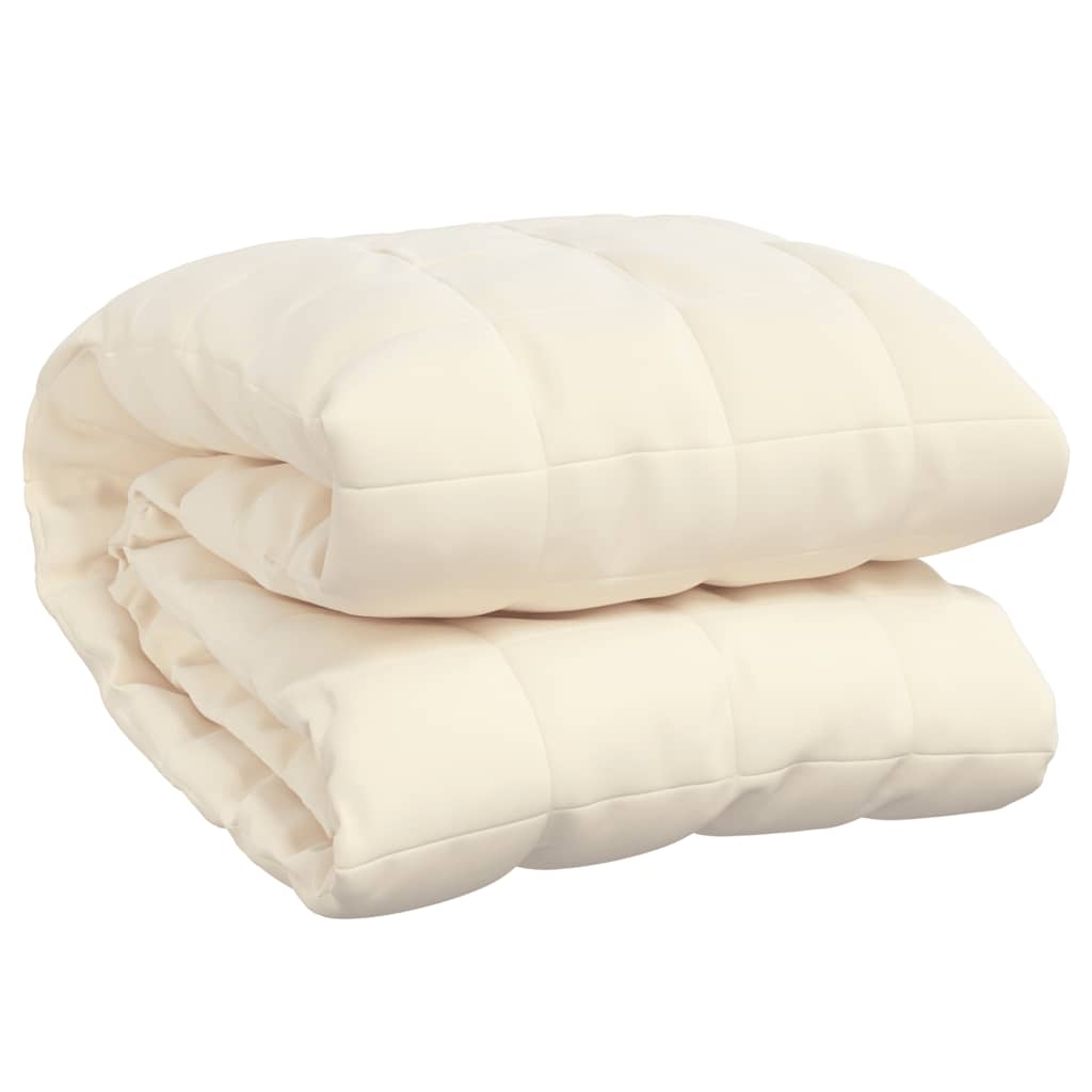 Coperta Ponderata Crema Chiaro 220x235 cm 11 kg Tessuto | homemem39