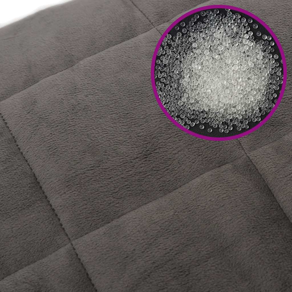 Coperta Ponderata con Copertura Grigia 155x220 cm 11 kg Tessuto