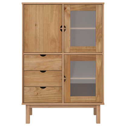 Credenza OTTA 85x43x125 cm in Legno Massello di Pino - homemem39