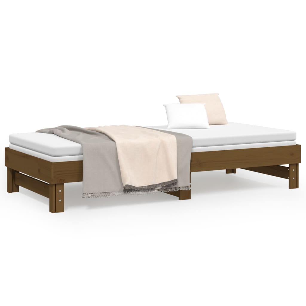 Dormeuse Estraibile Ambra 2x(100x200) cm Legno Massello di Pino - homemem39