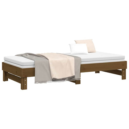 Dormeuse Estraibile Ambra 2x(100x200) cm Legno Massello di Pino