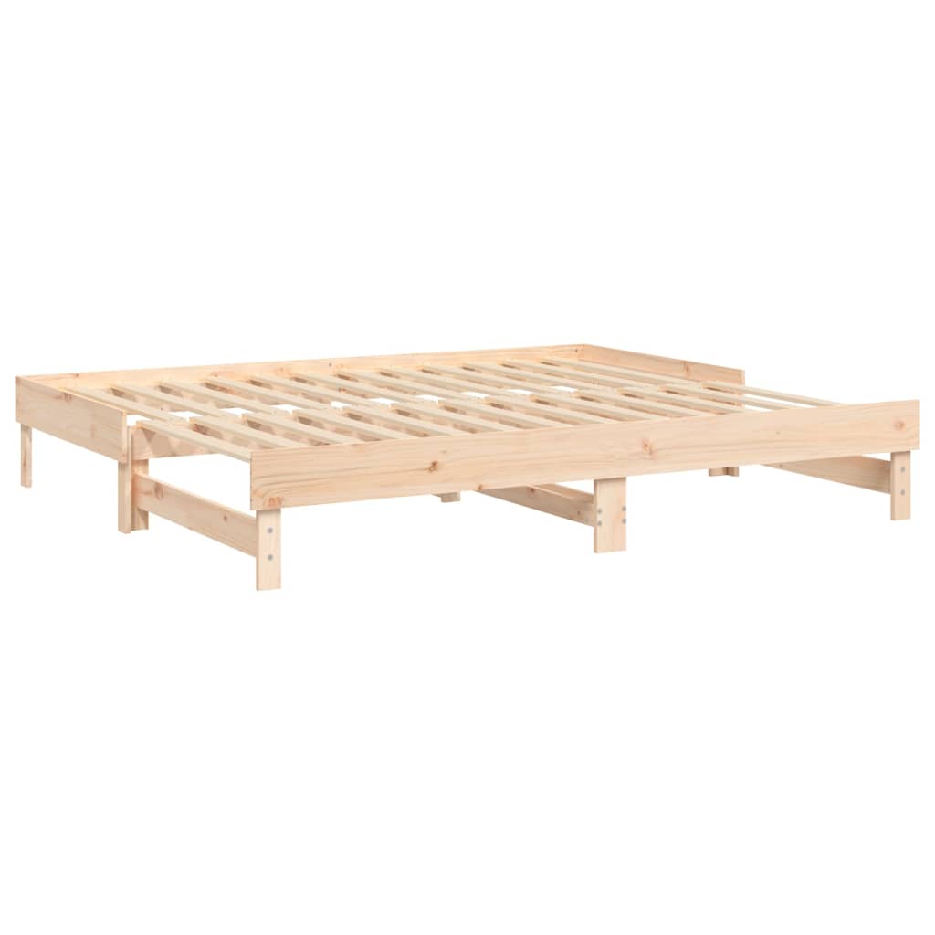 Dormeuse Estraibile 2x(90x200) cm Legno Massello di Pino