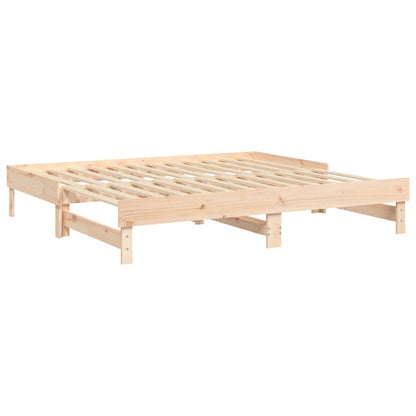 Dormeuse Estraibile 2x(75x190) cm Legno Massello di Pino