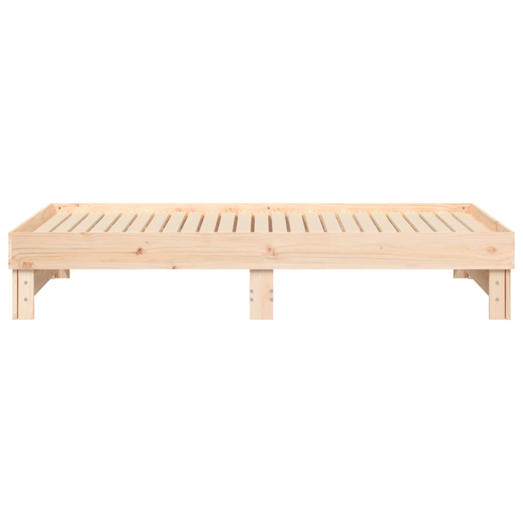 Dormeuse Estraibile 2x(75x190) cm Legno Massello di Pino