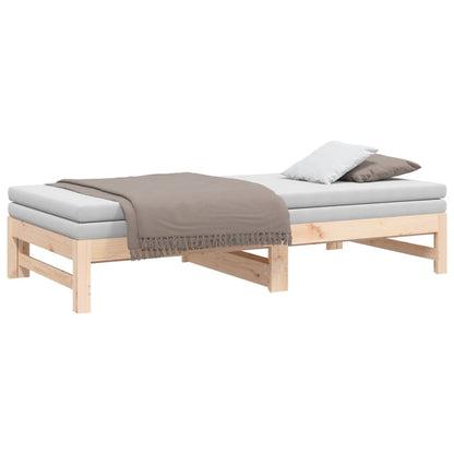 Dormeuse Estraibile 2x(75x190) cm Legno Massello di Pino | homemem39