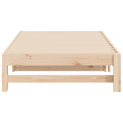 Dormeuse Estraibile 2x(75x190) cm Legno Massello di Pino | homemem39