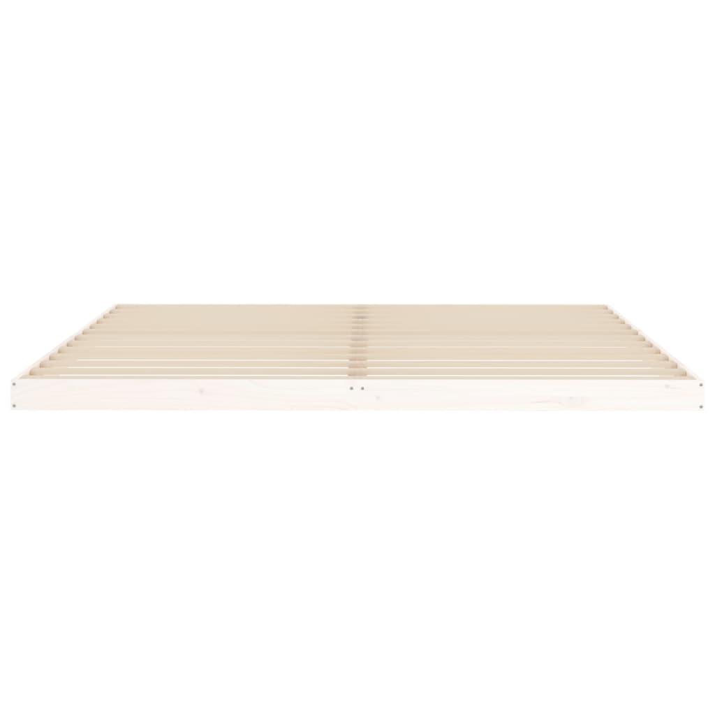 Giroletto senza Materasso Bianco 200x200 cm Legno Massello Pino - homemem39