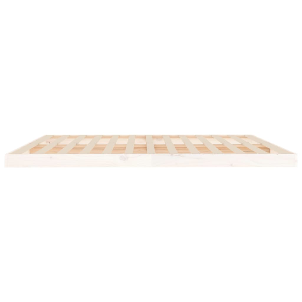 Giroletto senza Materasso Bianco 200x200 cm Legno Massello Pino - homemem39
