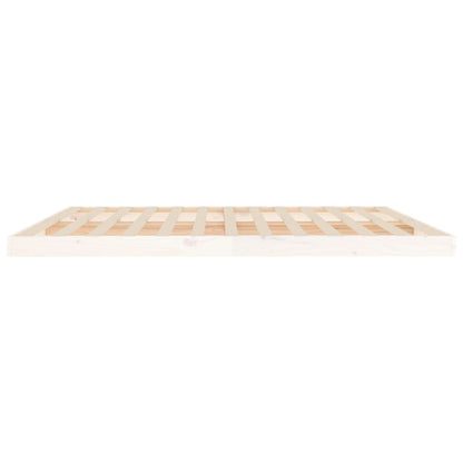 Giroletto senza Materasso Bianco 200x200 cm Legno Massello Pino - homemem39