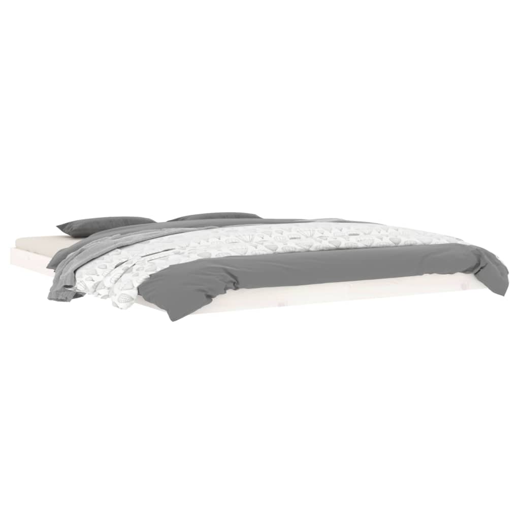 Giroletto senza Materasso Bianco 160x200 cm Legno Massello Pino - homemem39