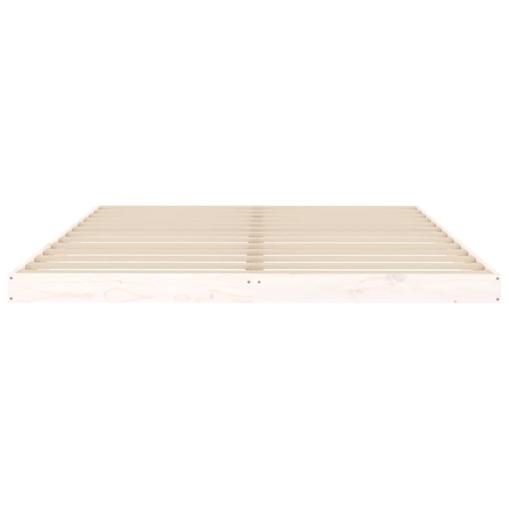 Giroletto senza Materasso Bianco 150x200 cm Legno Massello Pino