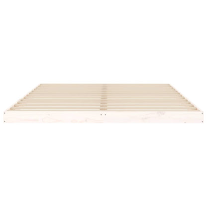 Giroletto senza Materasso Bianco 150x200 cm Legno Massello Pino