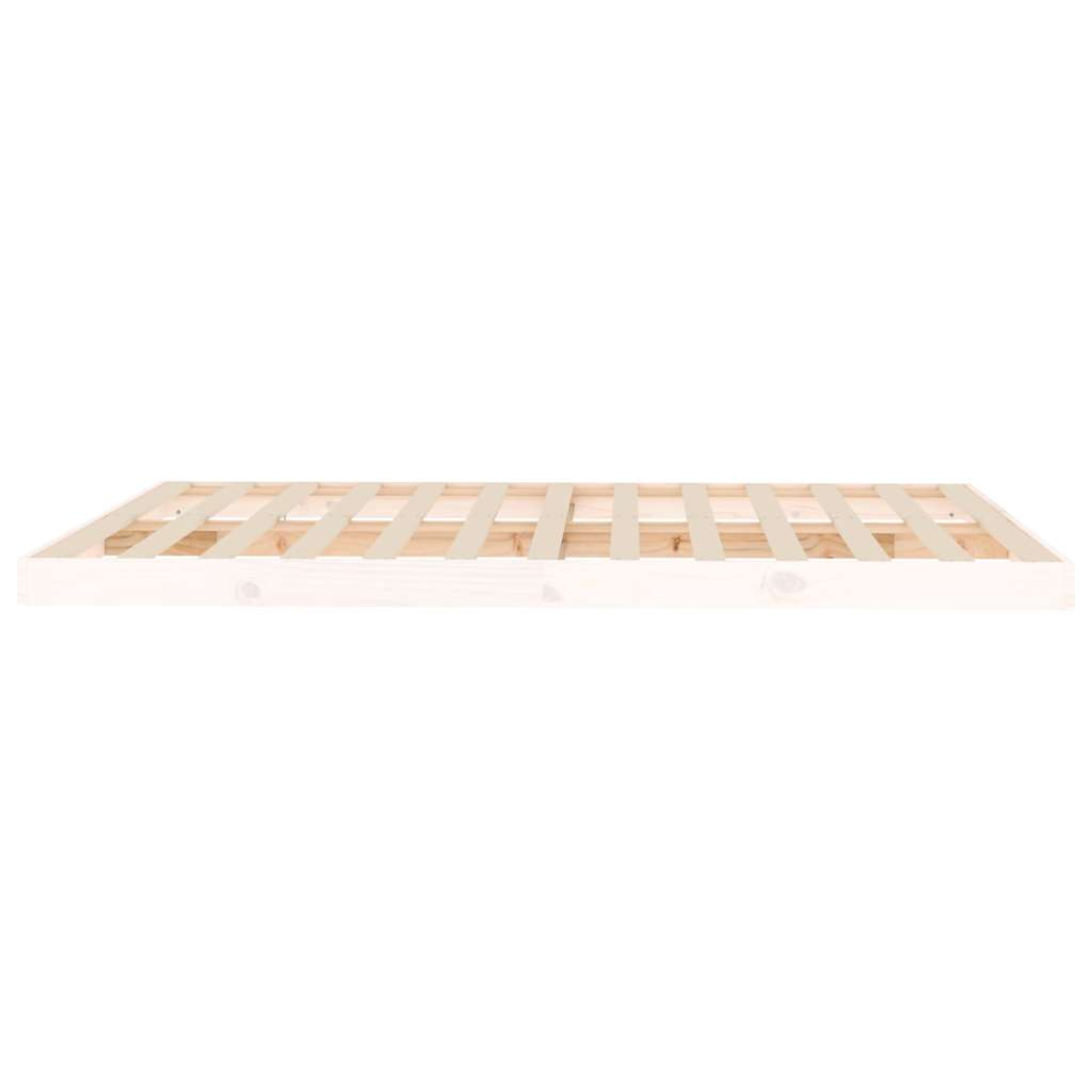 Giroletto senza Materasso Bianco 150x200 cm Legno Massello Pino