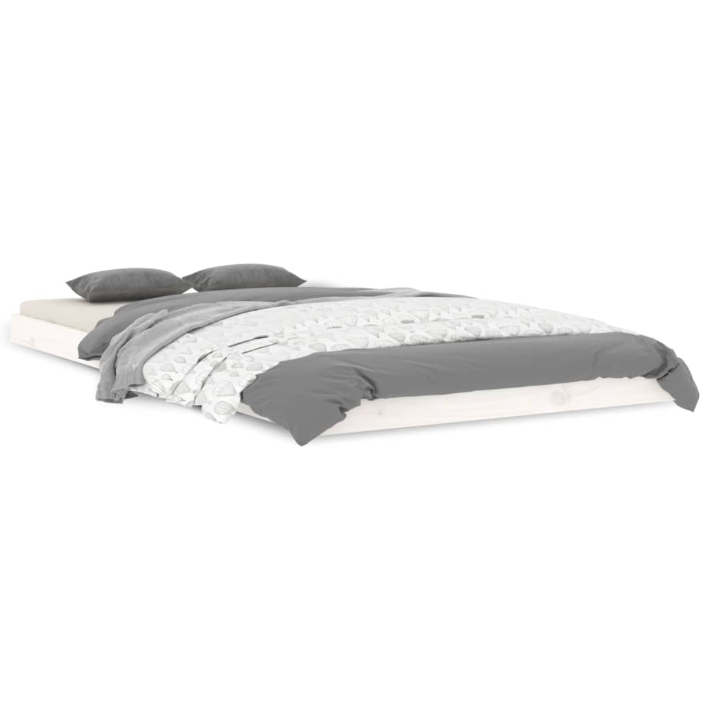 Giroletto senza Materasso Bianco 100x200 cm Legno Massello Pino - homemem39