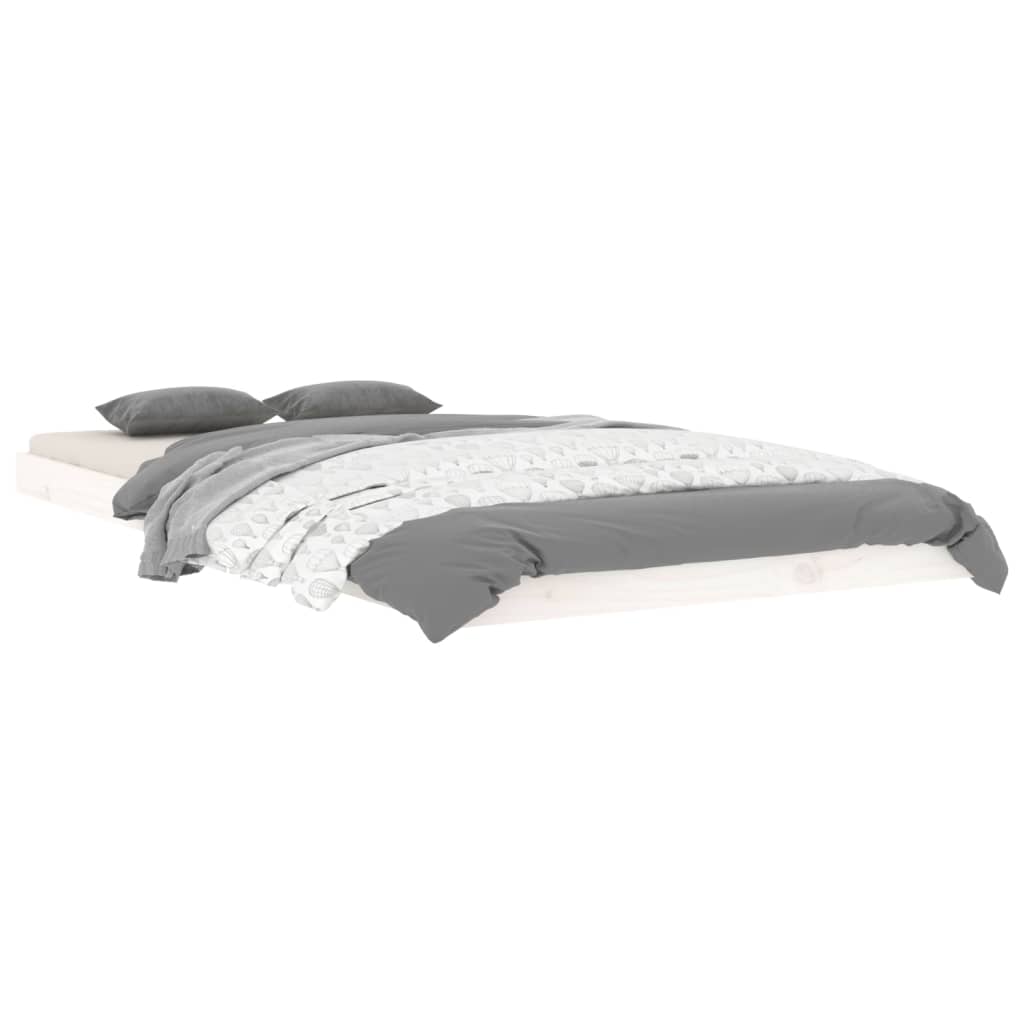 Giroletto senza Materasso Bianco 100x200 cm Legno Massello Pino - homemem39