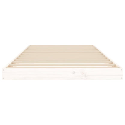 Giroletto senza Materasso Bianco 90x200 cm Legno Massello Pino