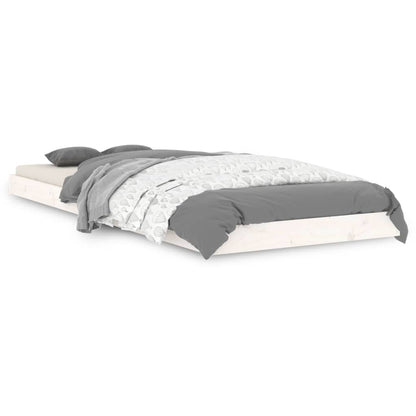 Giroletto senza Materasso Bianco 75x190 Legno Massello di Pino - homemem39