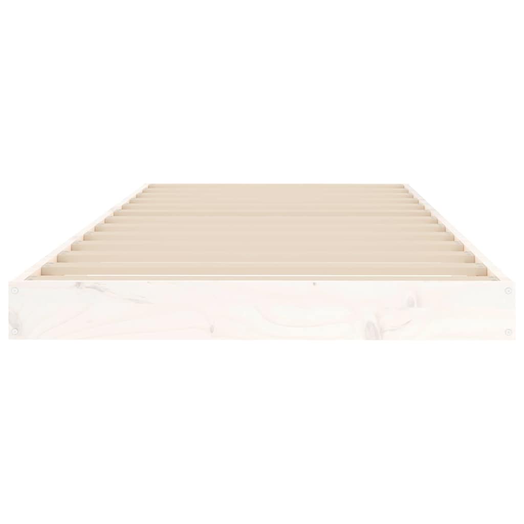 Giroletto senza Materasso Bianco 75x190 Legno Massello di Pino