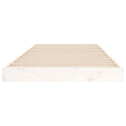 Giroletto senza Materasso Bianco 75x190 Legno Massello di Pino