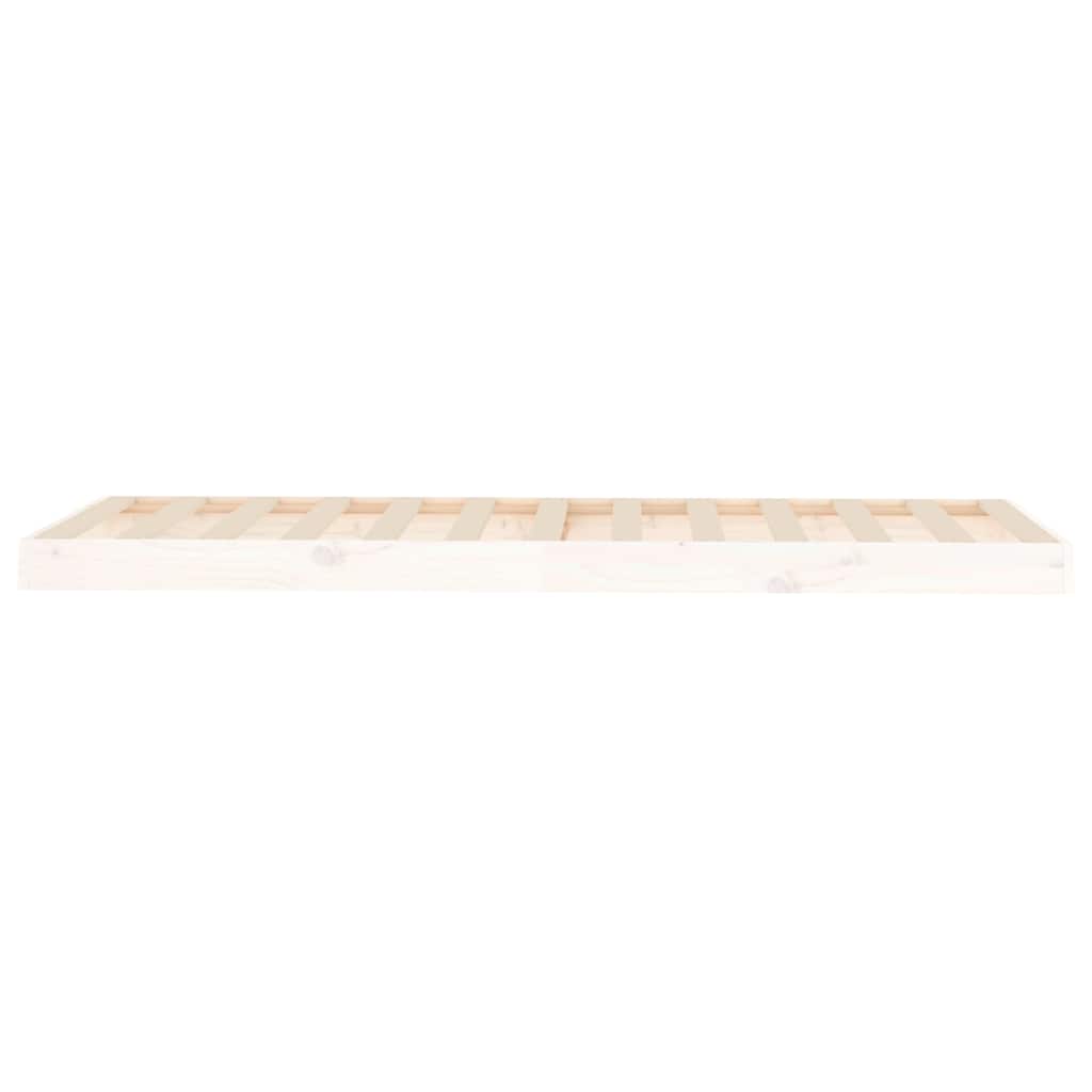 Giroletto senza Materasso Bianco 75x190 Legno Massello di Pino