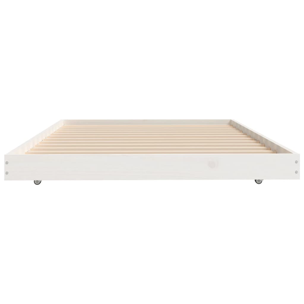 Giroletto senza Materasso Bianco 100x200 cm Legno Massello Pino - homemem39