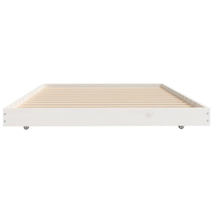 Giroletto senza Materasso Bianco 100x200 cm Legno Massello Pino - homemem39