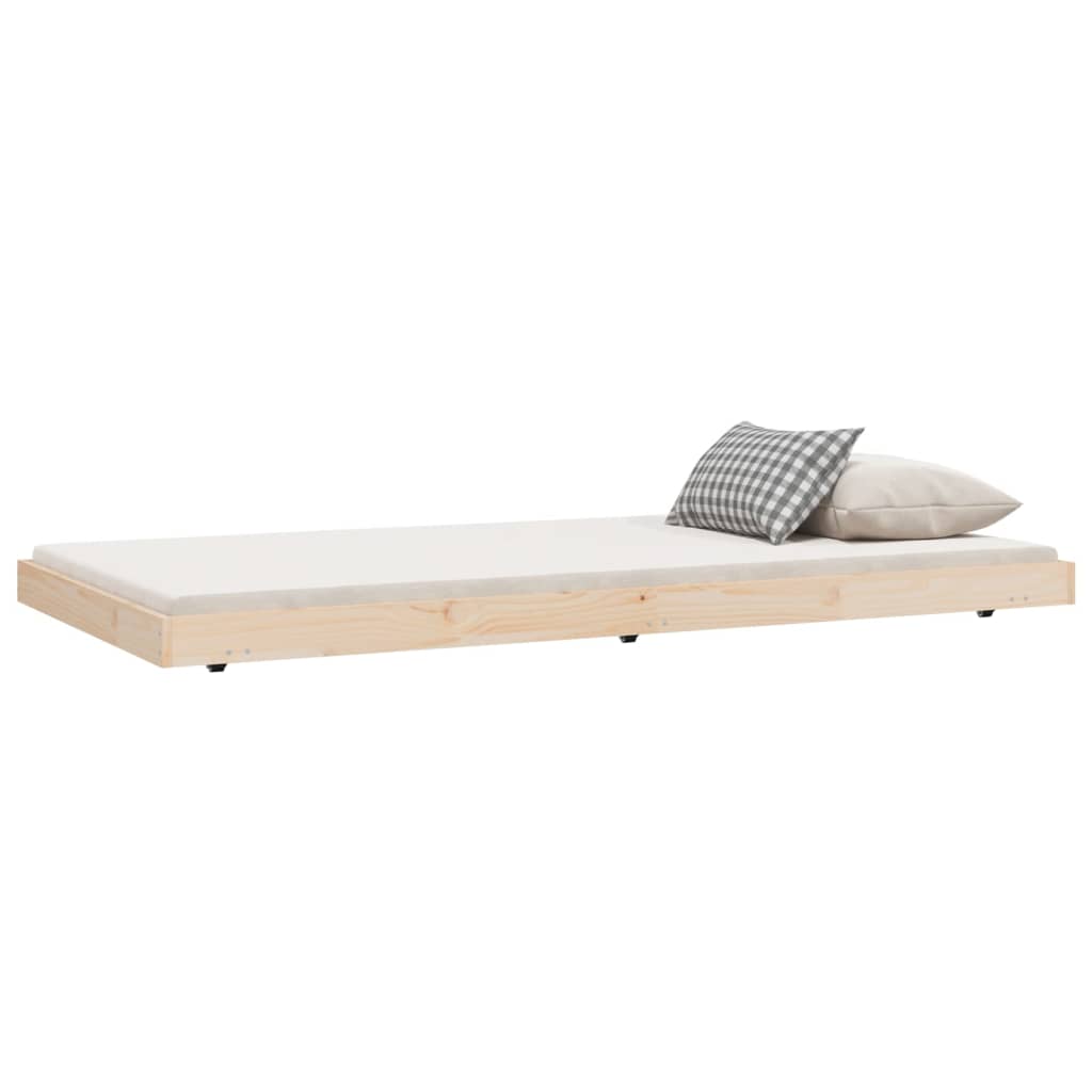 Giroletto senza Materasso 80x200 cm in Legno Massello Pino | homemem39