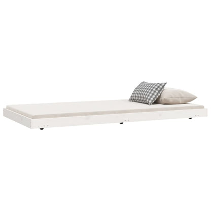 Giroletto senza Materasso Bianco 80x200 cm Legno Massello Pino | homemem39