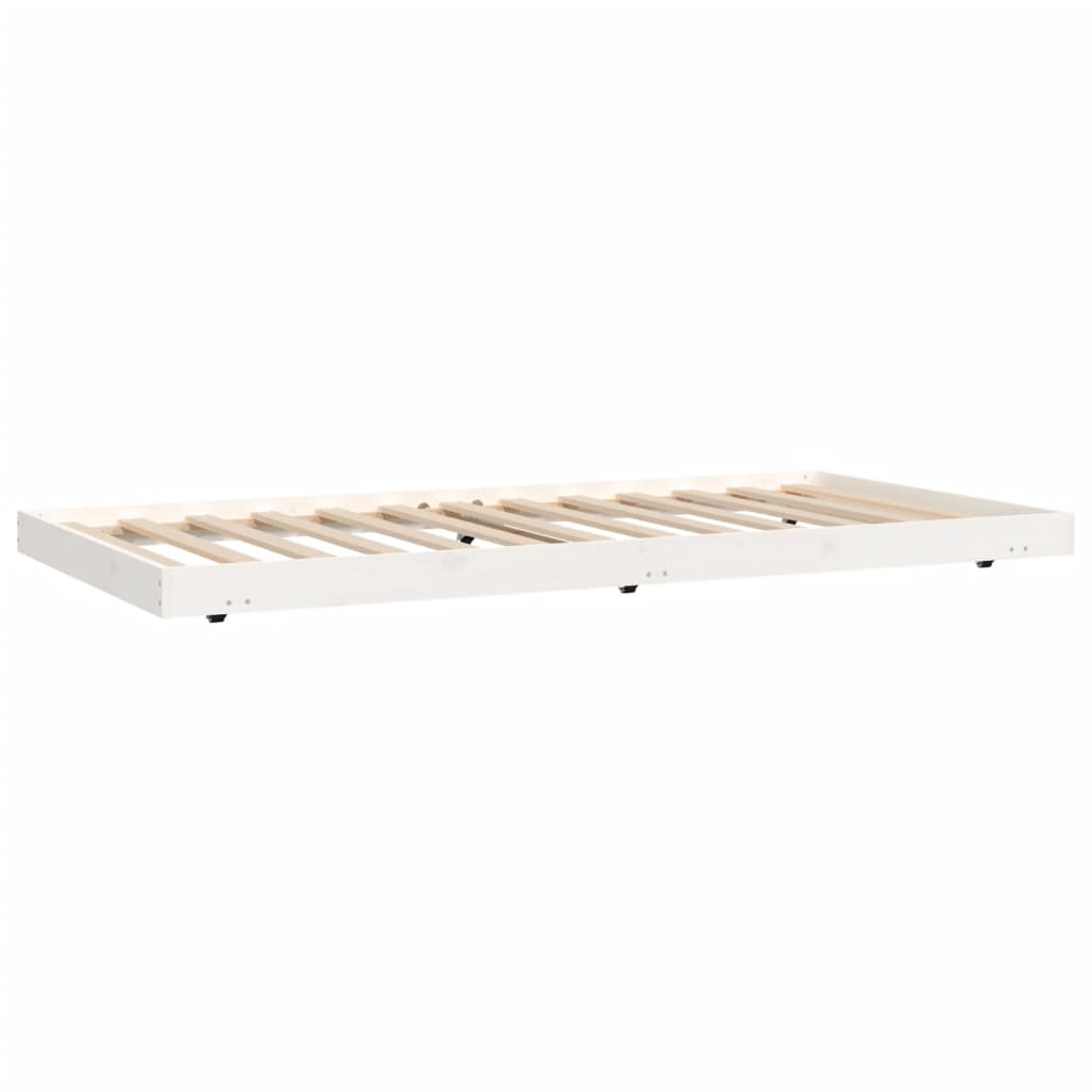 Giroletto senza Materasso Bianco 80x200 cm Legno Massello Pino | homemem39
