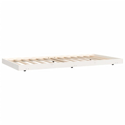 Giroletto senza Materasso Bianco 80x200 cm Legno Massello Pino | homemem39