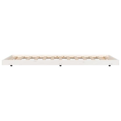 Giroletto senza Materasso Bianco 80x200 cm Legno Massello Pino | homemem39