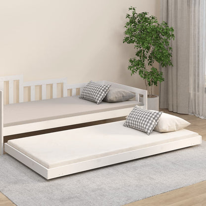 Giroletto senza Materasso Bianco 80x200 cm Legno Massello Pino | homemem39