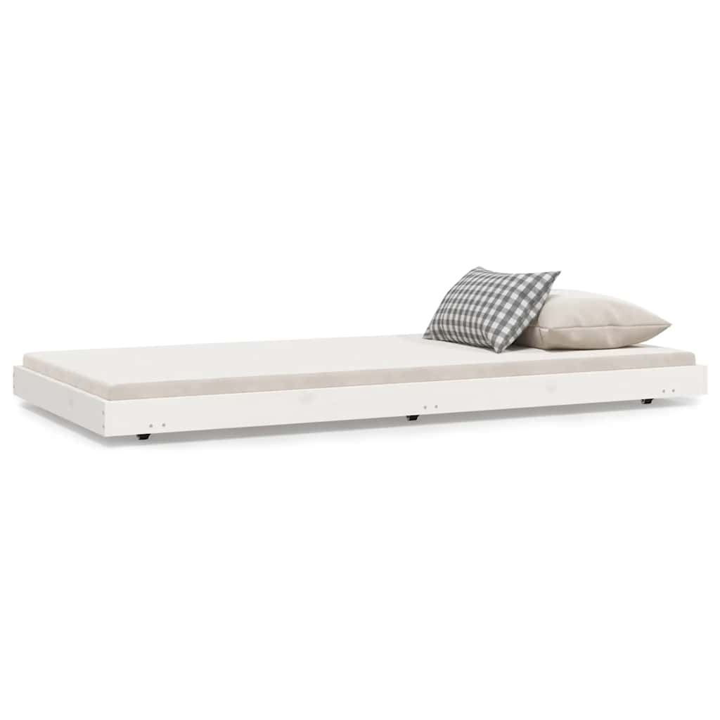 Letto senza Materasso Bianco 90x190 cm in Legno Massello Pino | homemem39