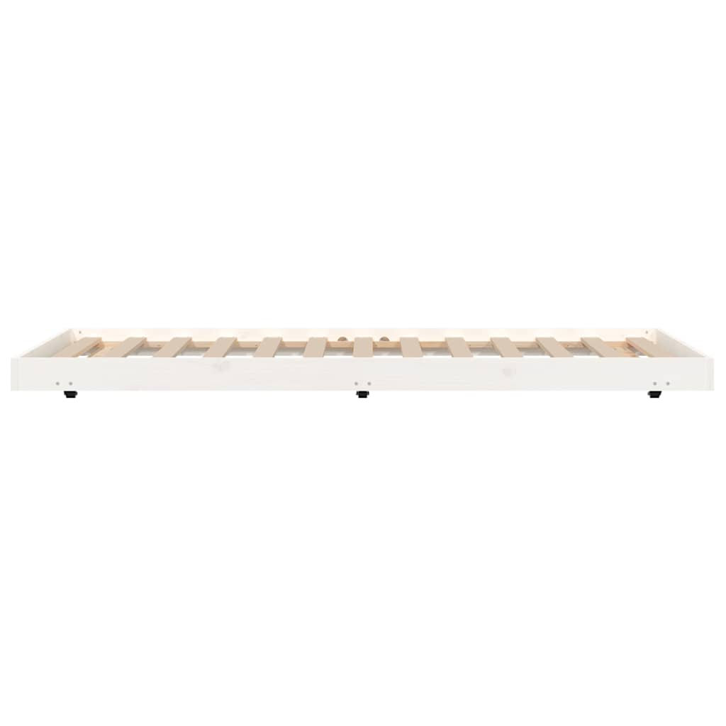 Letto senza Materasso Bianco 90x190 cm in Legno Massello Pino | homemem39