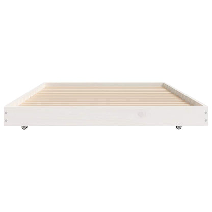 Letto senza Materasso Bianco 90x190 cm in Legno Massello Pino | homemem39