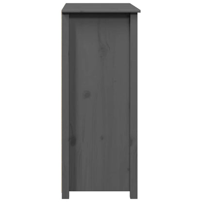 Credenza Grigia 83x41,5x100 cm in Legno Massello di Pino