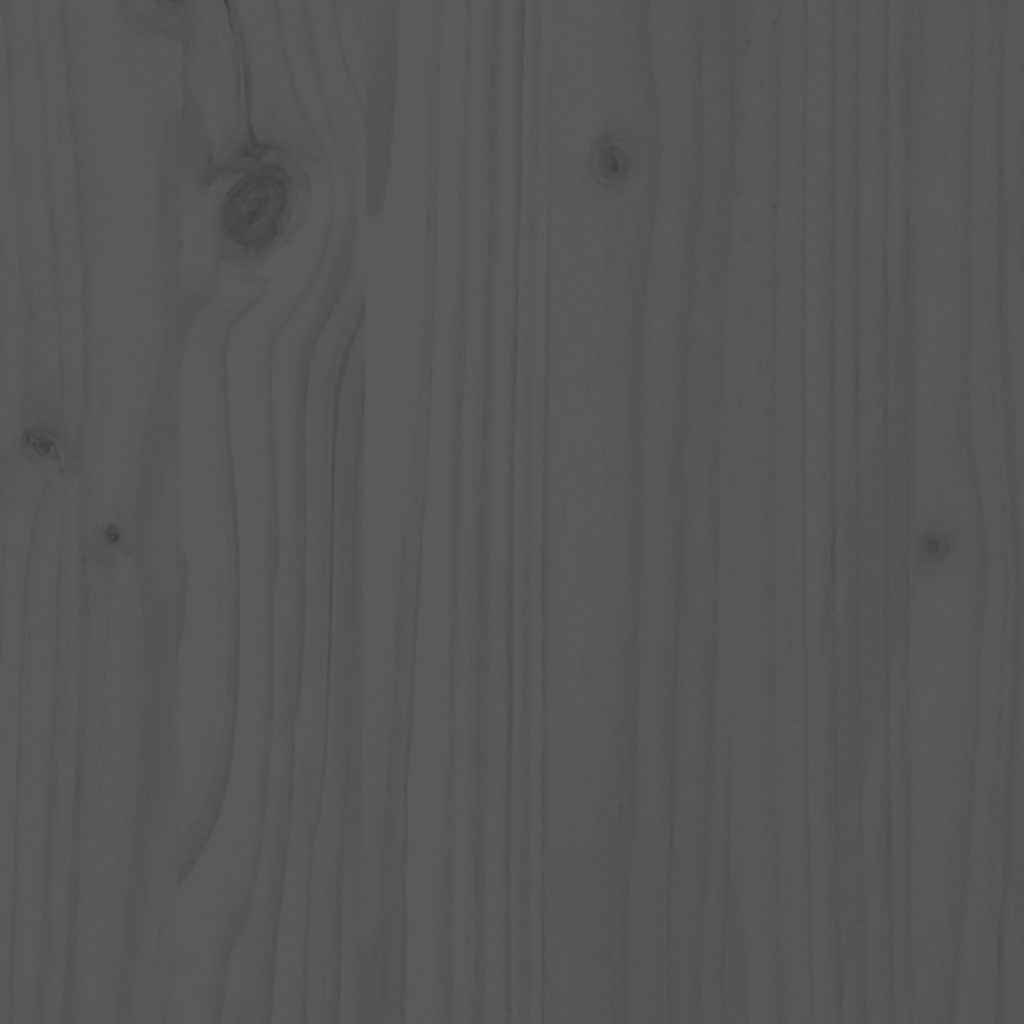 Credenza Grigia 83x41,5x100 cm in Legno Massello di Pino