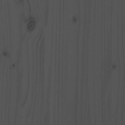 Credenza Grigia 83x41,5x100 cm in Legno Massello di Pino