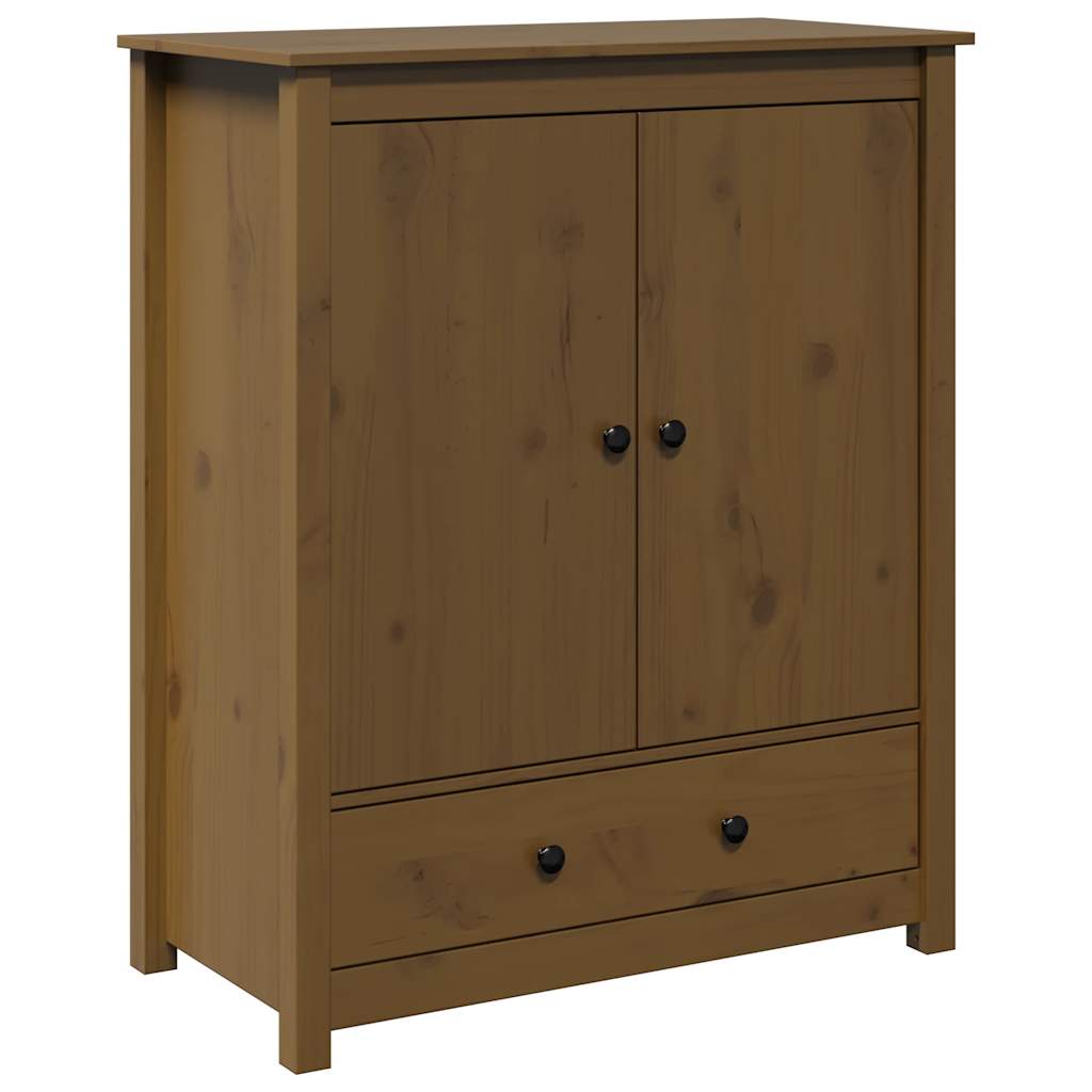 Credenza Marrone Ambra 83x41,5x100 cm in Legno Massello di Pino - homemem39
