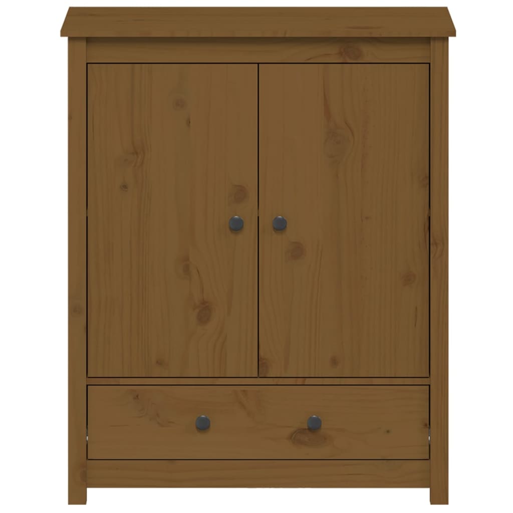 Credenza Marrone Ambra 83x41,5x100 cm in Legno Massello di Pino - homemem39