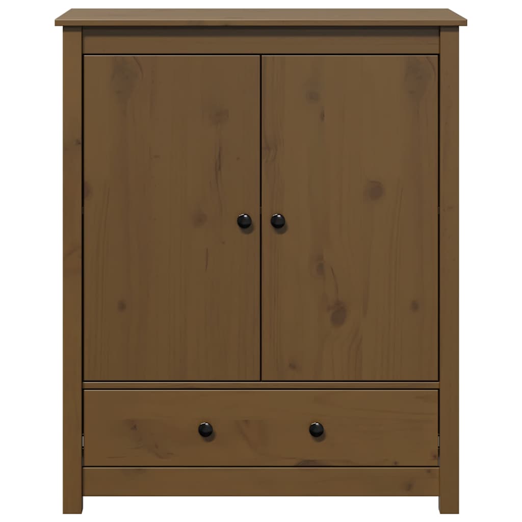 Credenza Marrone Ambra 83x41,5x100 cm in Legno Massello di Pino - homemem39