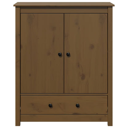 Credenza Marrone Ambra 83x41,5x100 cm in Legno Massello di Pino - homemem39