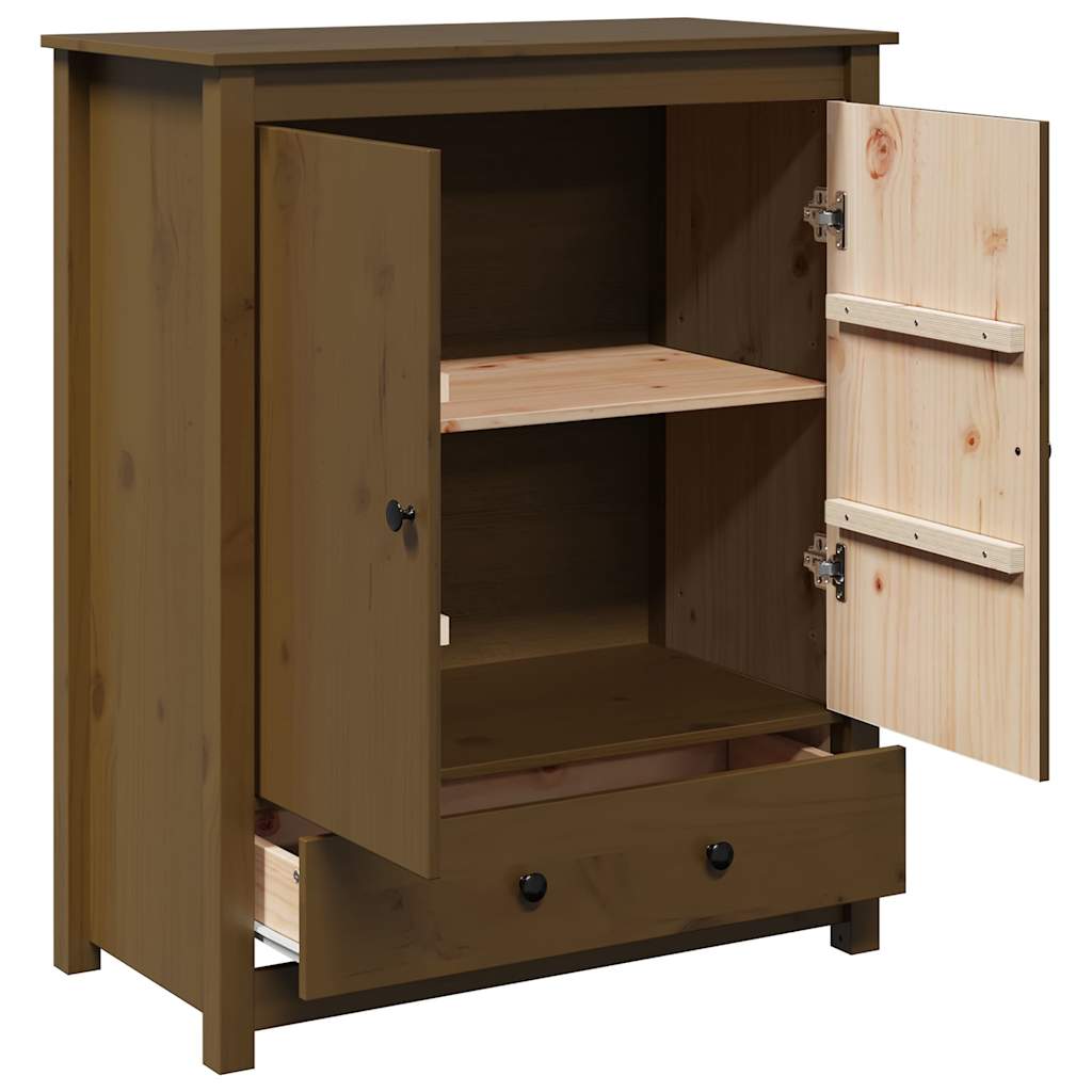 Credenza Marrone Ambra 83x41,5x100 cm in Legno Massello di Pino
